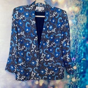 Silk Printed Blazer
